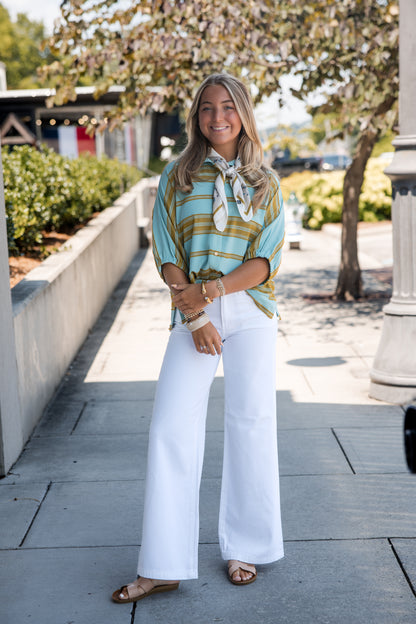 Bonny Top - Fringe Stripe