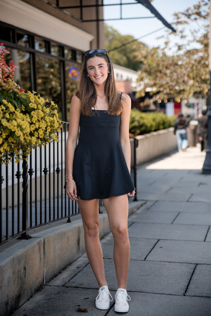 Free People Baseline Tennis Dress - Black