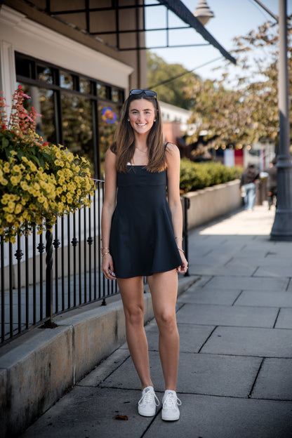 Free People Baseline Tennis Dress - Black