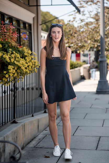 Free People Baseline Tennis Dress - Black