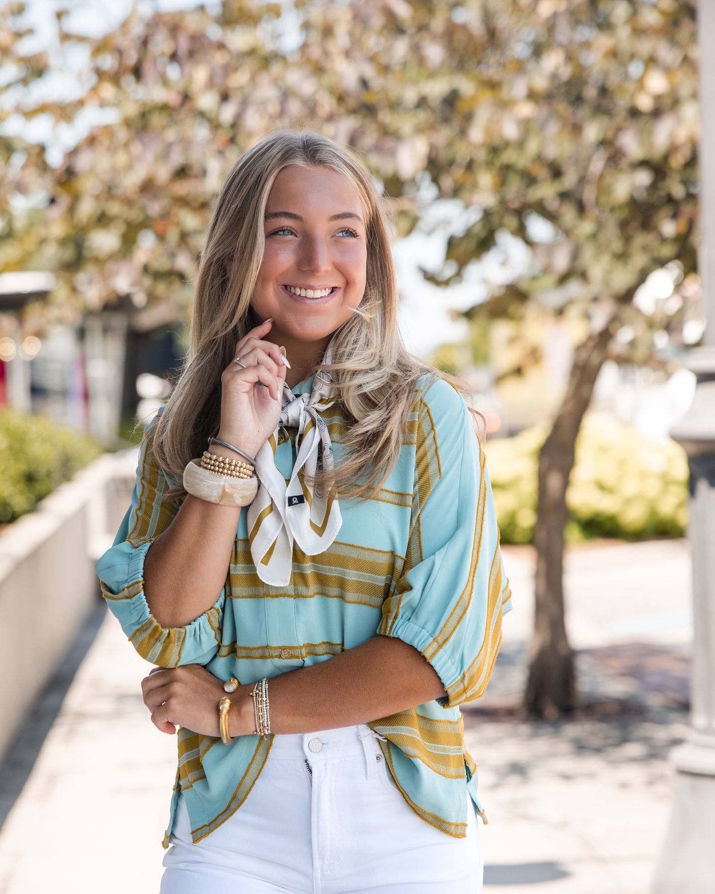 Bonny Top - Fringe Stripe