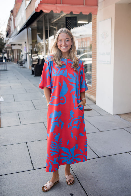 Tilly Dress - Rouge Majorelle