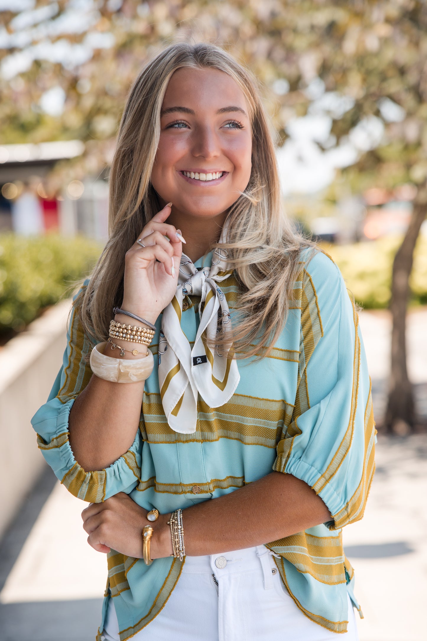 Bonny Top - Fringe Stripe