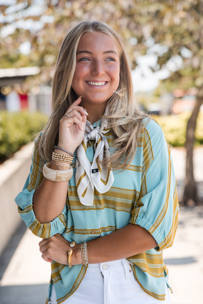 Bonny Top - Fringe Stripe