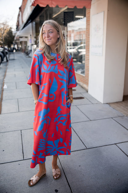 Tilly Dress - Rouge Majorelle