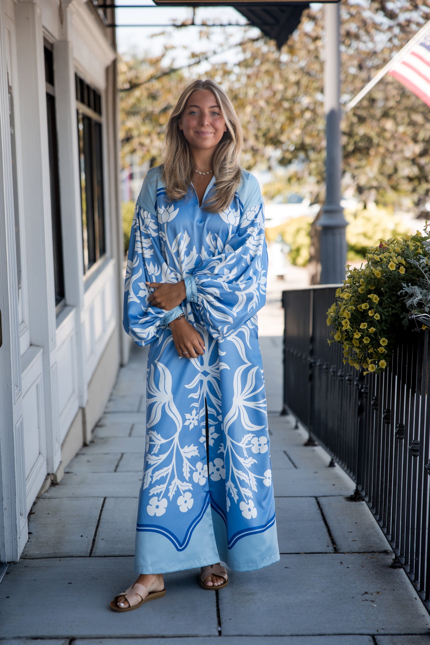 Fiona Dress - Dutch Tile