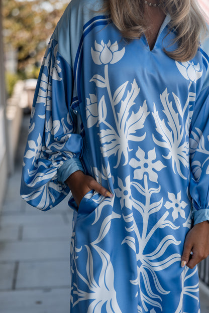Fiona Dress - Dutch Tile