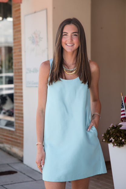 Naomi Dress - Aqua