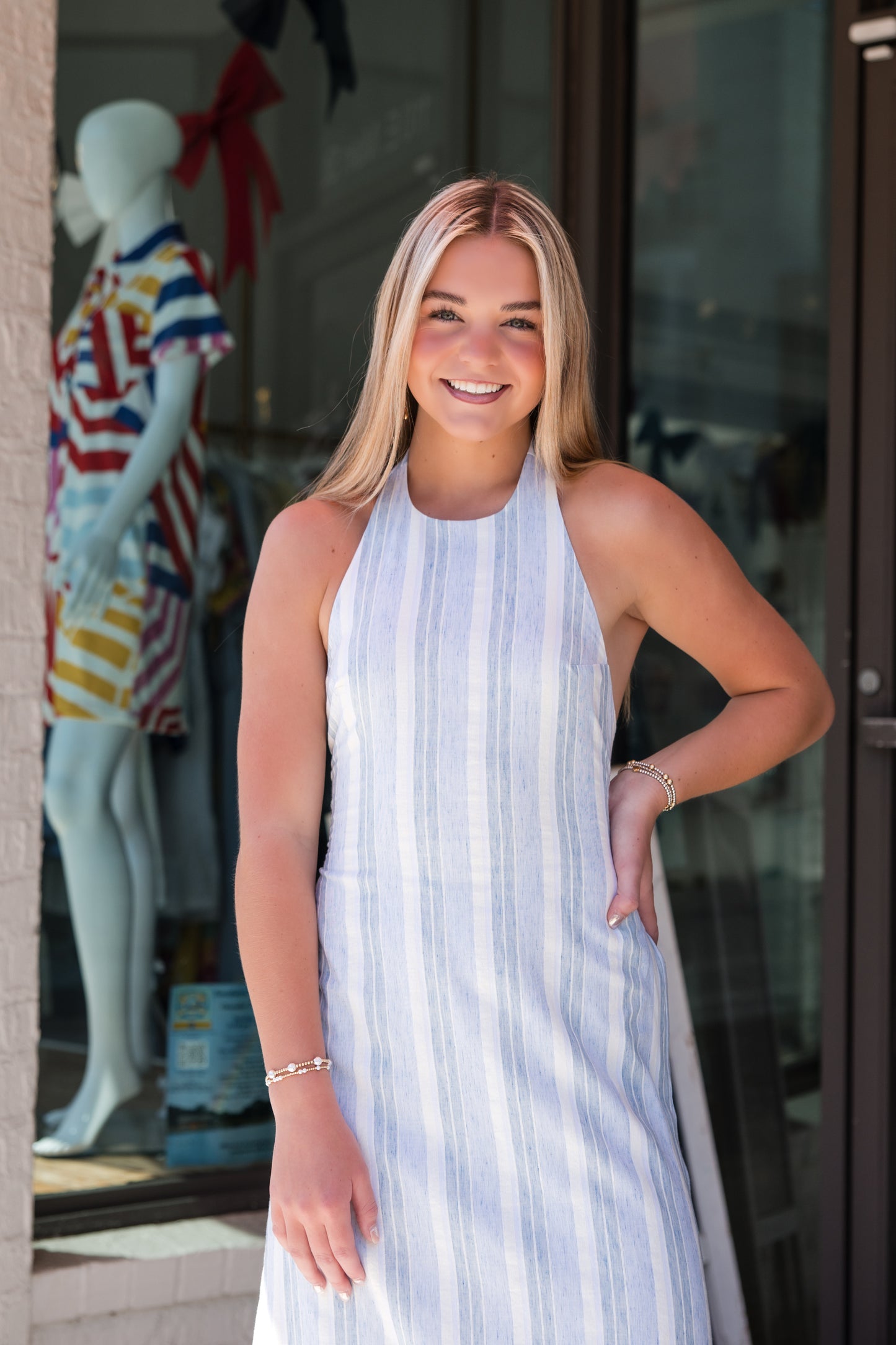 Helena Maxi Dress - Coastal Stripe