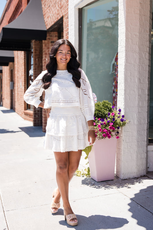 Monet Mini Skirt - Ivory