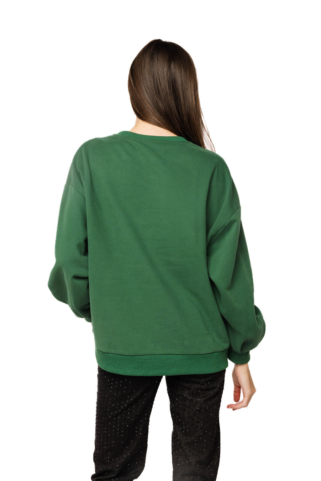 Queen of Sparkles Dark Green Multi Turkey Sweatshirt