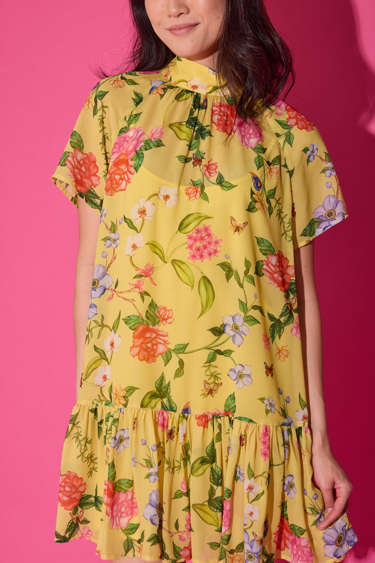 Willa Dress - Yellow Parterre