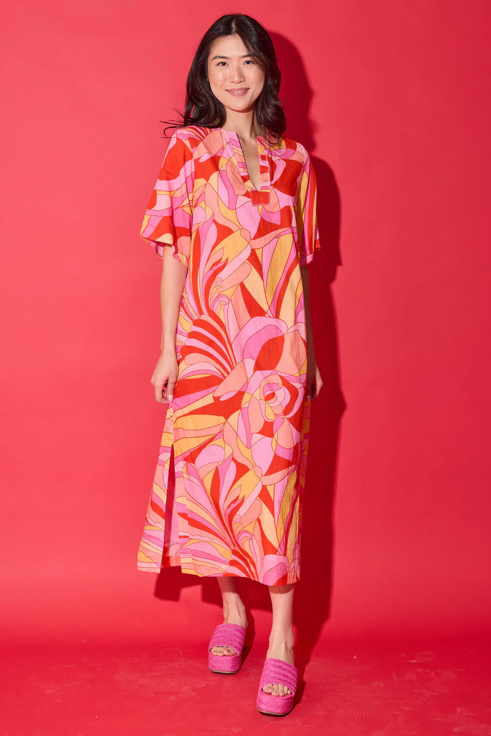 Delaney Dress - Moroccan Poppy
