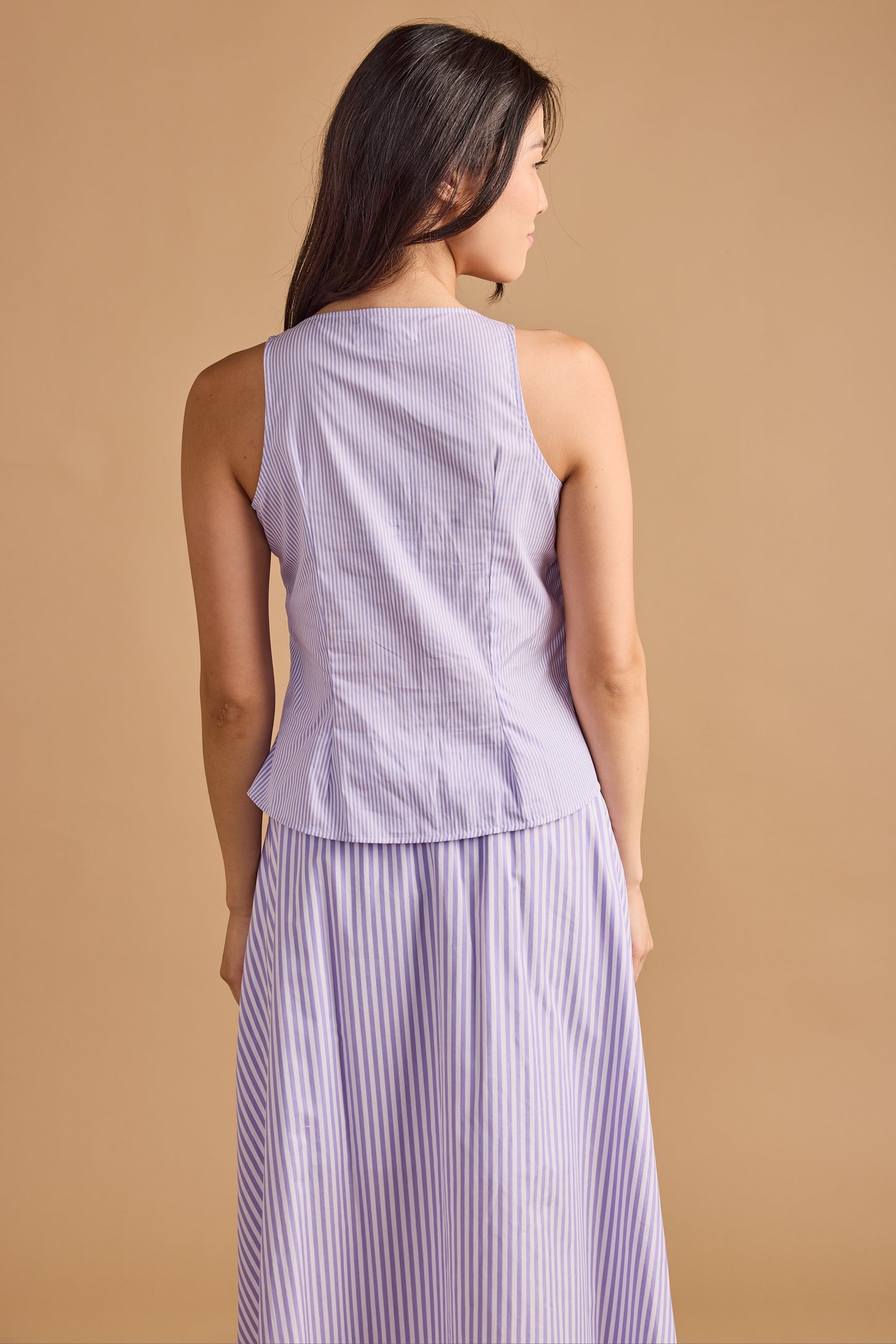 Louanne Top - Lavender Stripe