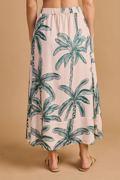 Marisol Skirt - Coconut Palm