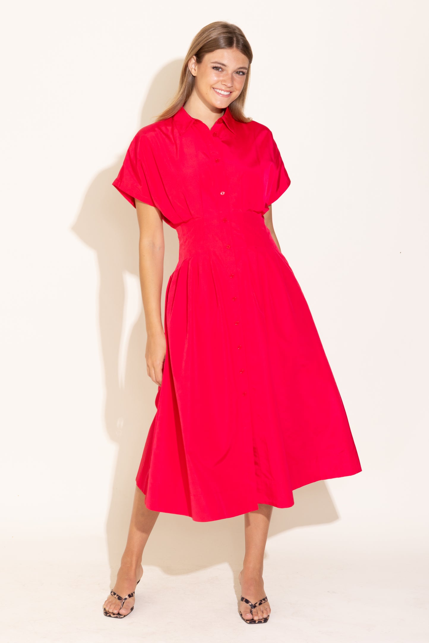 Becca Dress - Poppy Pink