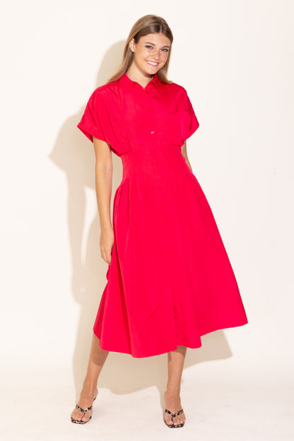 Becca Dress - Poppy Pink