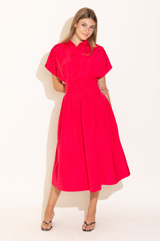 Becca Dress - Poppy Pink