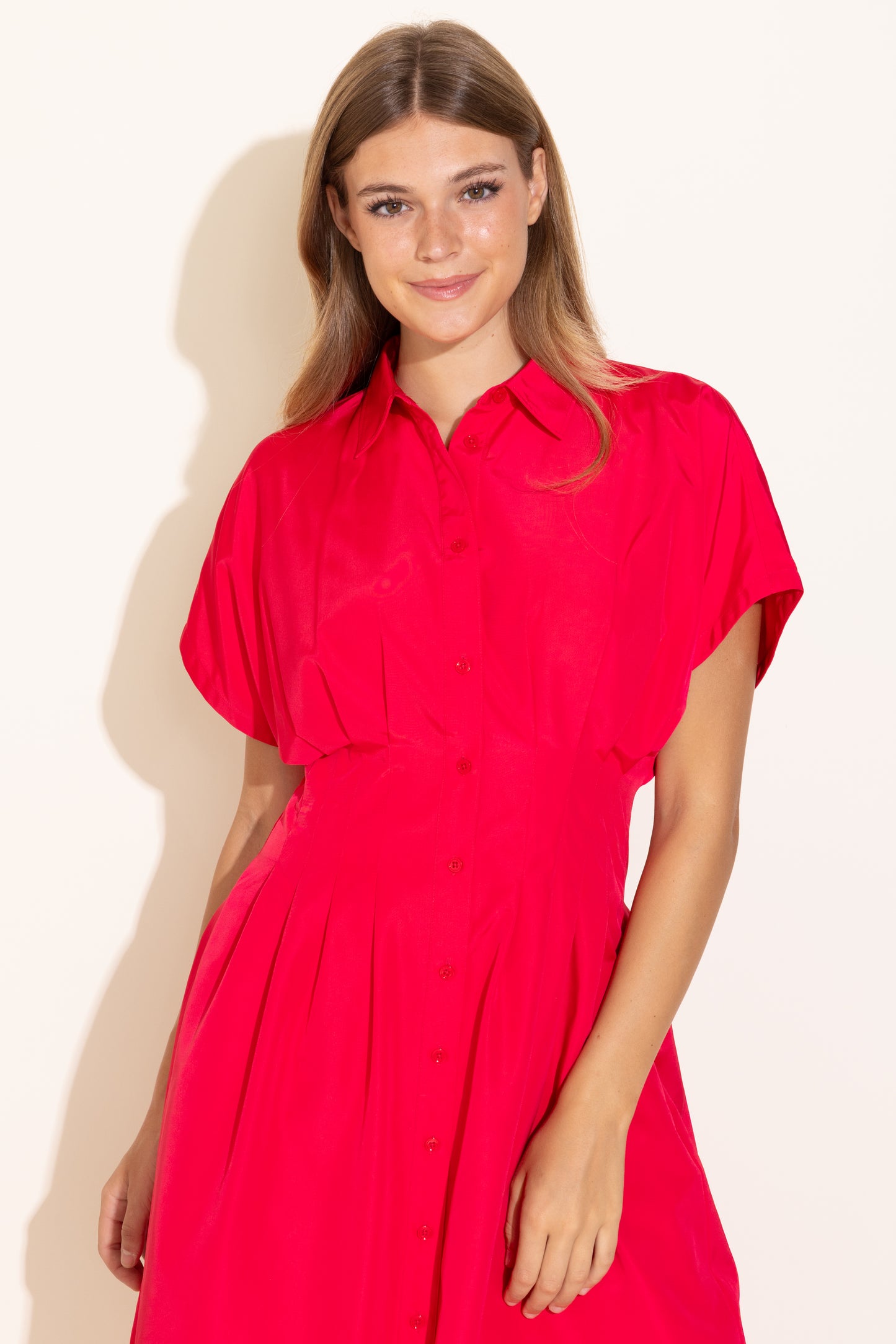 Becca Dress - Poppy Pink