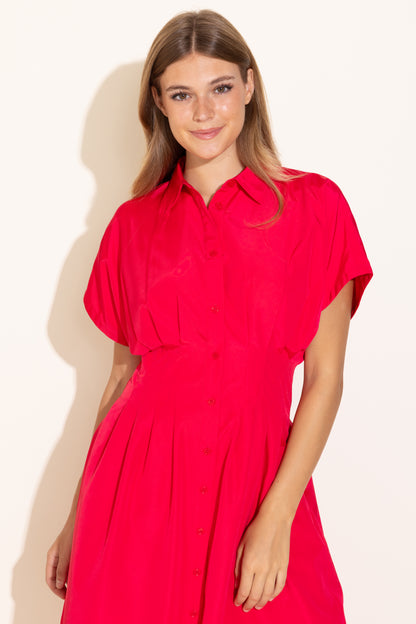 Becca Dress - Poppy Pink