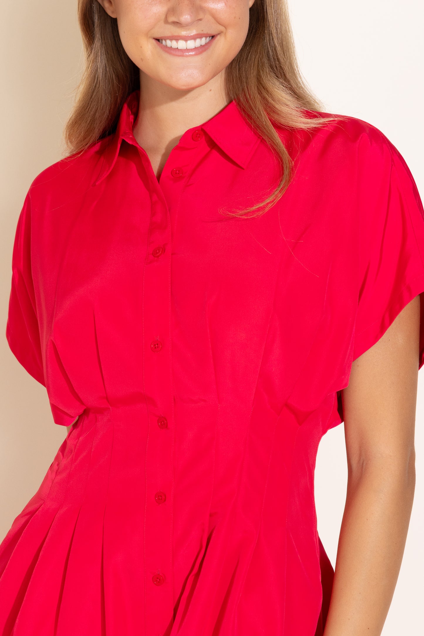 Becca Dress - Poppy Pink