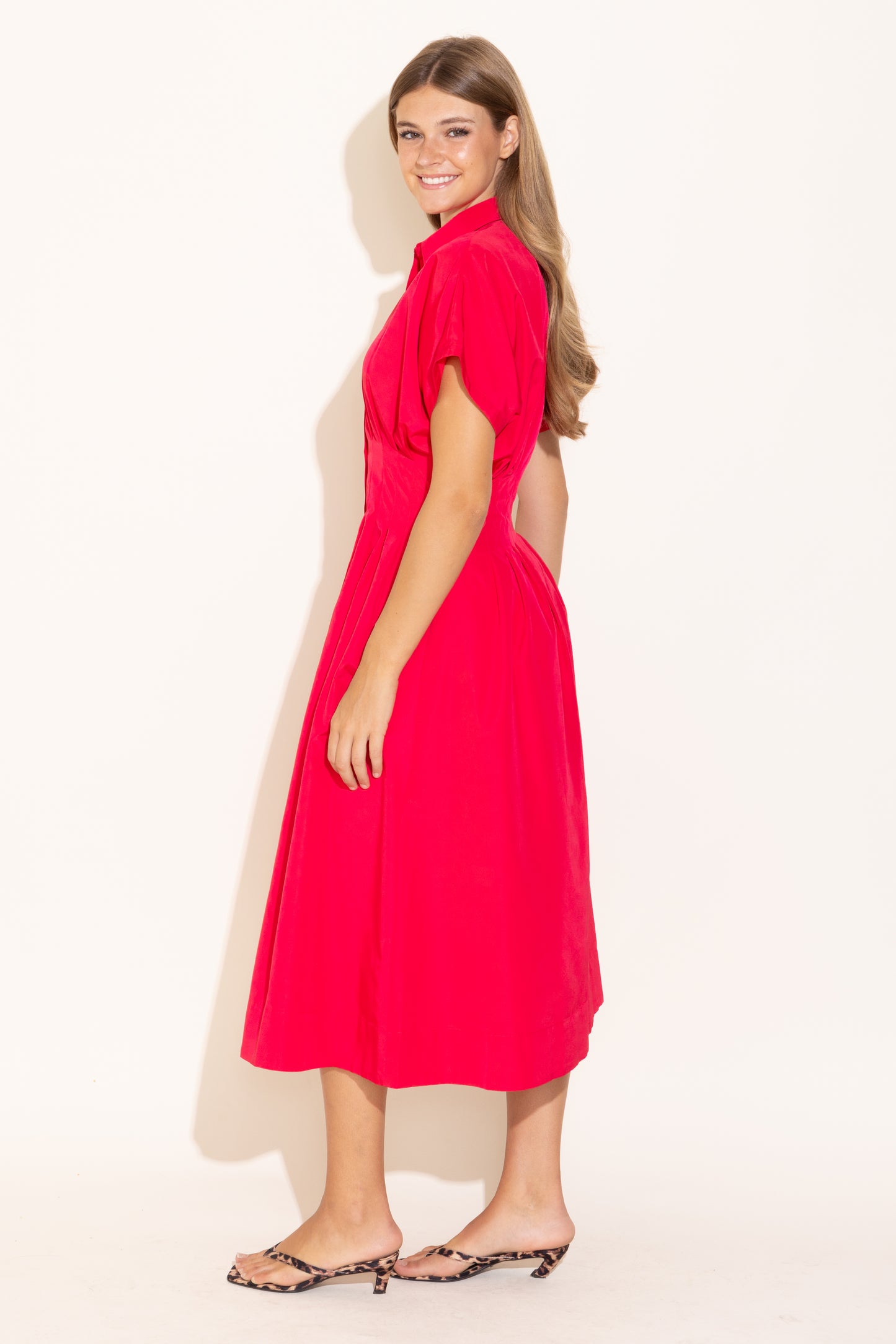 Becca Dress - Poppy Pink