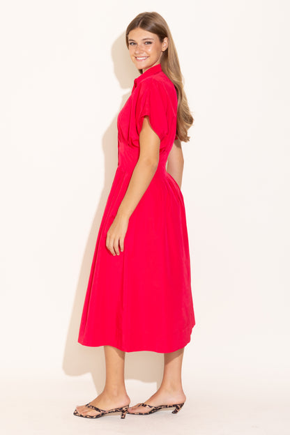 Becca Dress - Poppy Pink