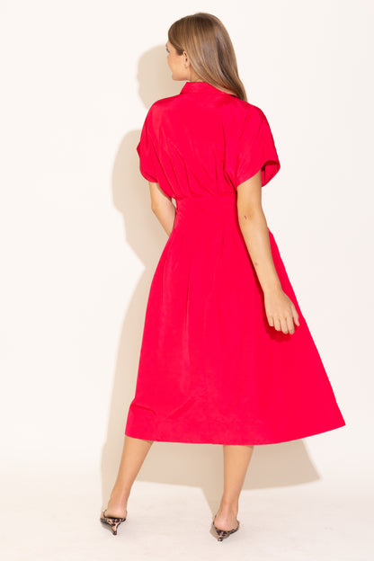 Becca Dress - Poppy Pink