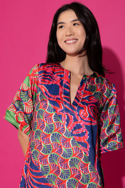 Delaney Dress - Nautical Geo