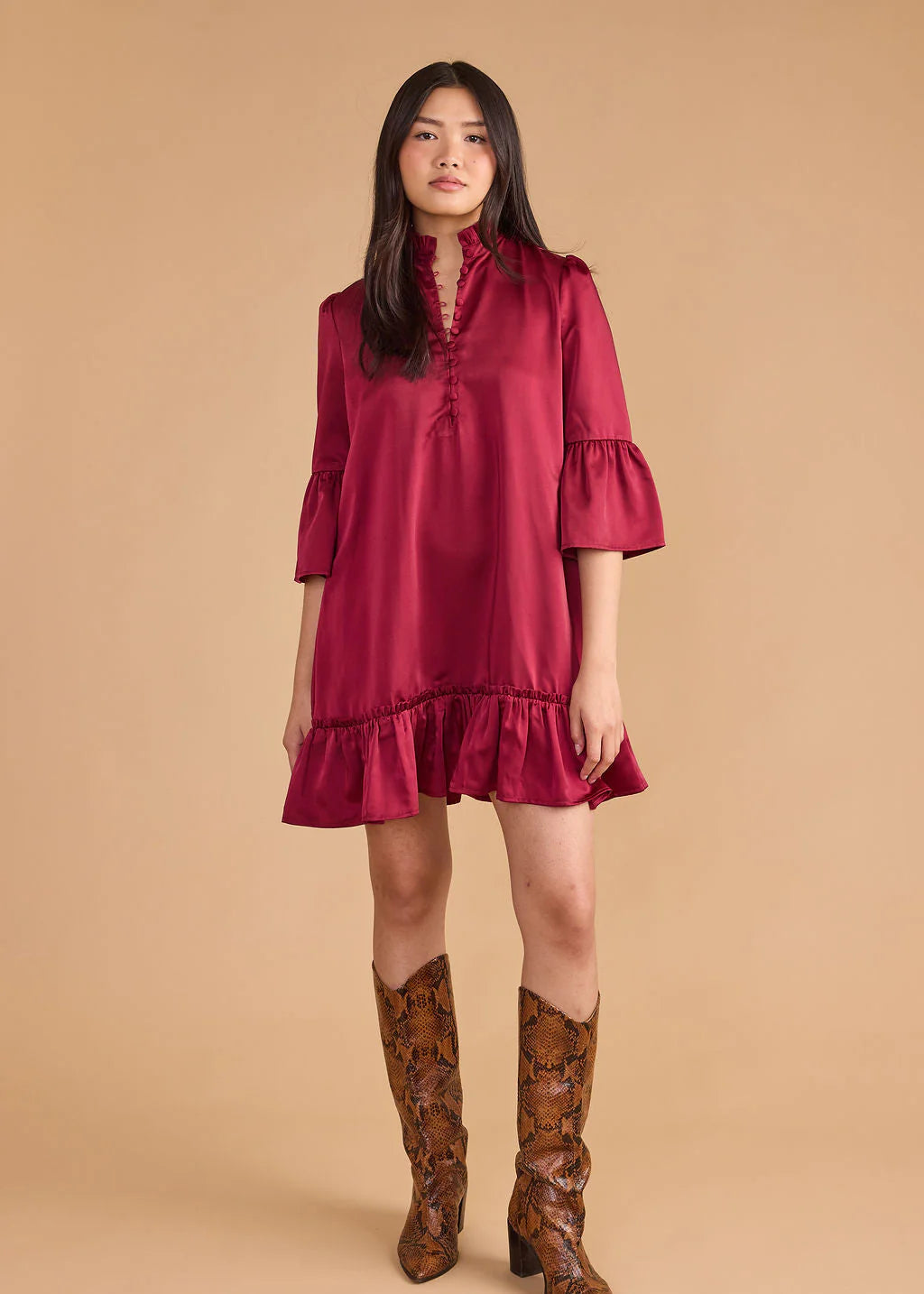 Chelsea Dress - Beet Red