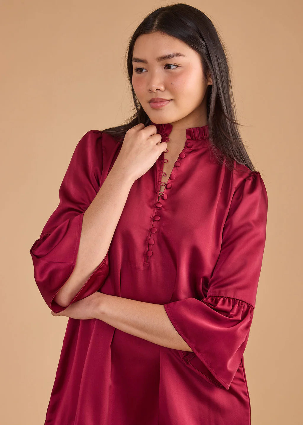 Chelsea Dress - Beet Red