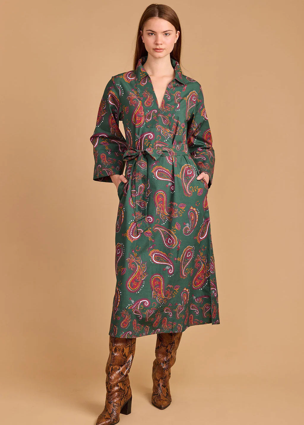 Lee Dress - Winter Paisley Large