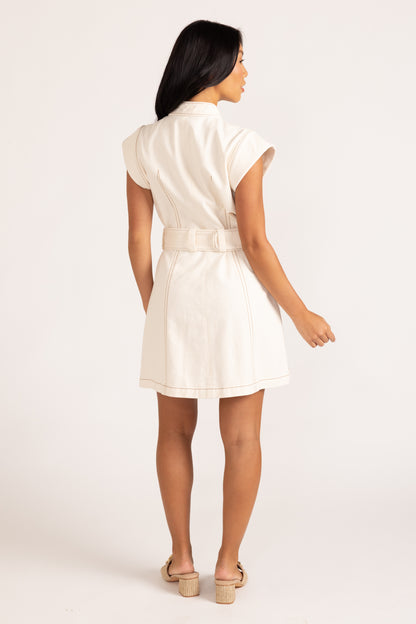 Suzie Dress - Ivory Denim