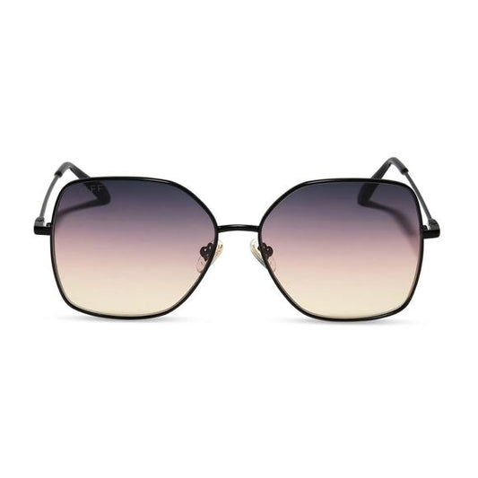 DIFF Eyewear Iris - Matte Black Twilight Gradient Sunglasses