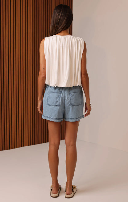 Maya Bubble Top - White