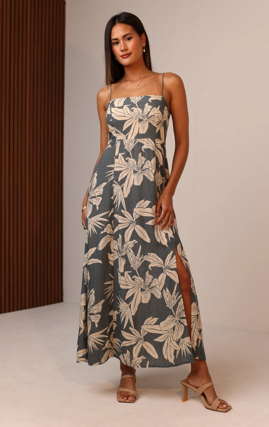 Poppy Maxi Dress - Bloomy Seas