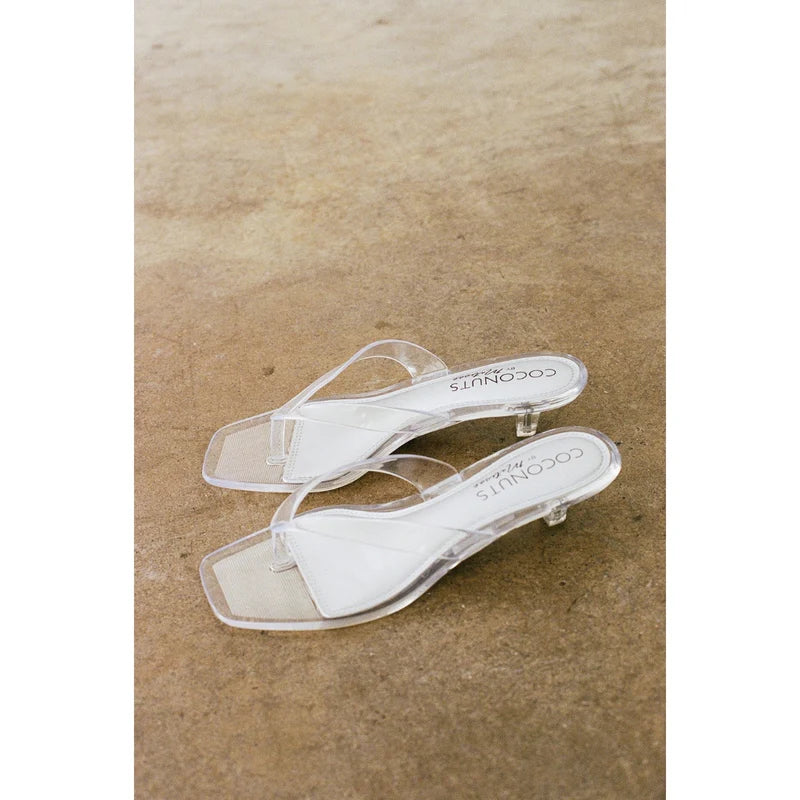 Margo Heeled Sandal - Clear