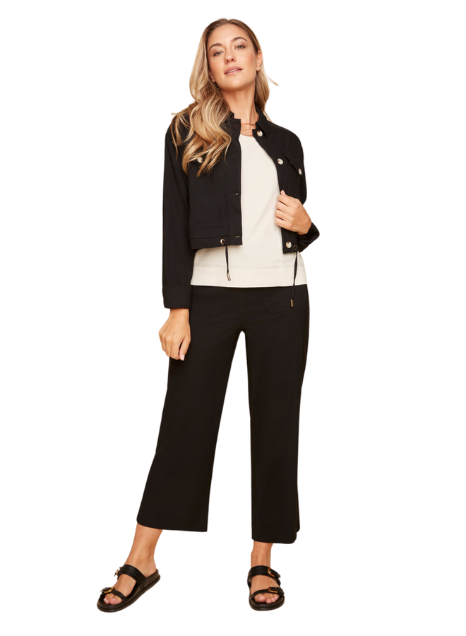 Cropped Straight Pant - Black