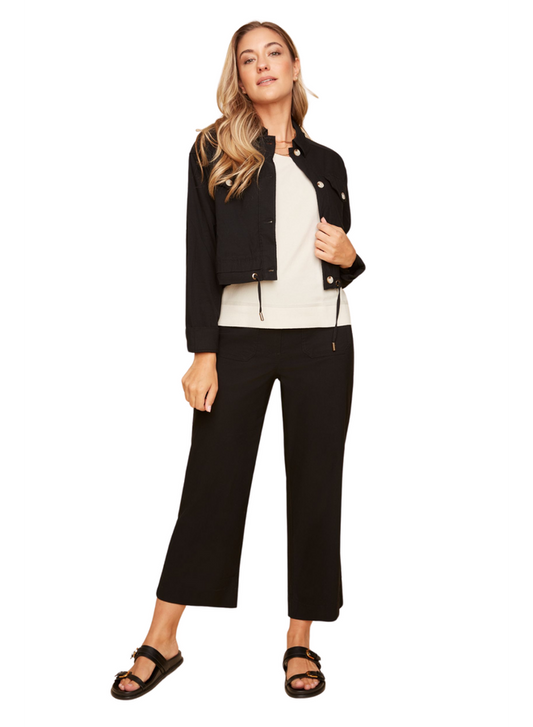 Cropped Straight Pant - Black