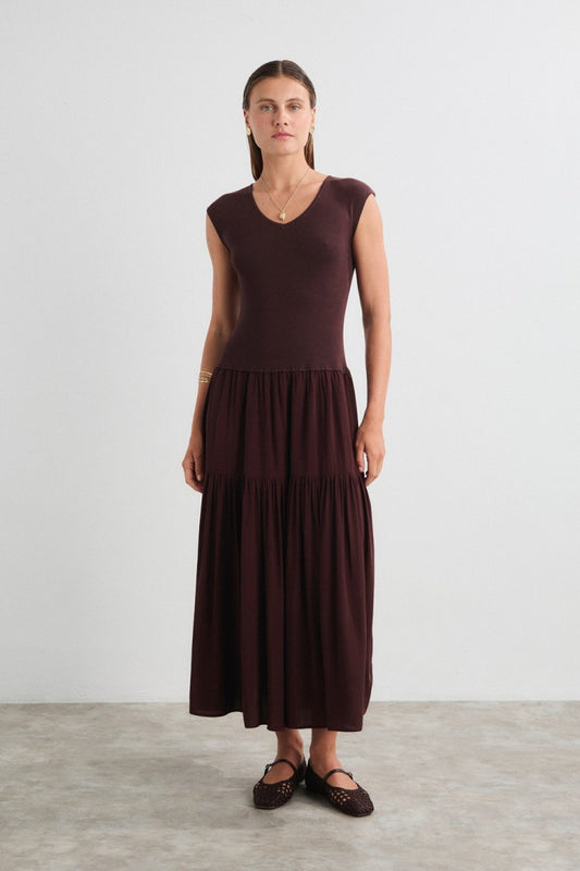 Roshan Dress - Brown