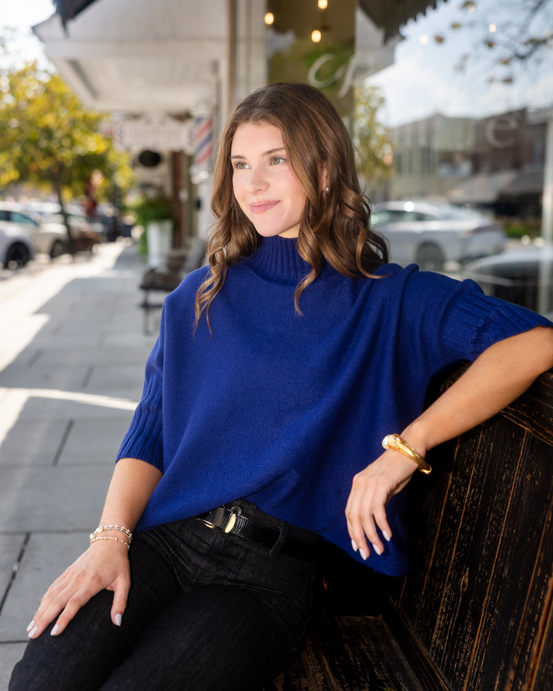 The Maple Turtleneck Sweater - Blue
