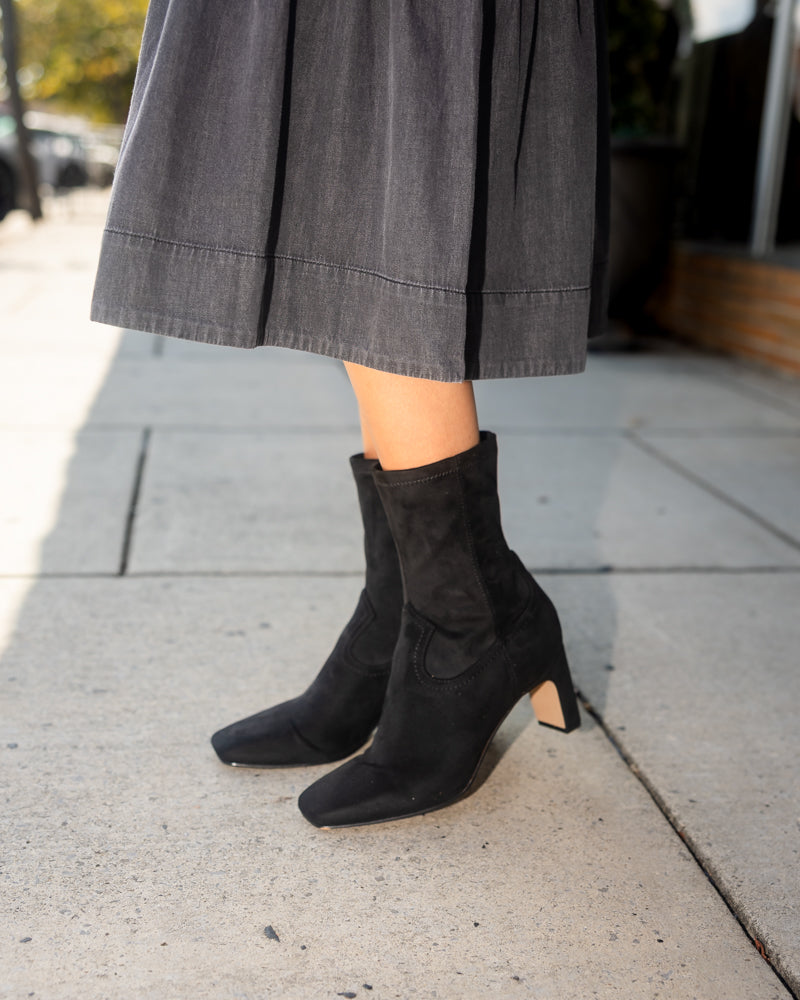 Button Down Midi Dress - Washed Black