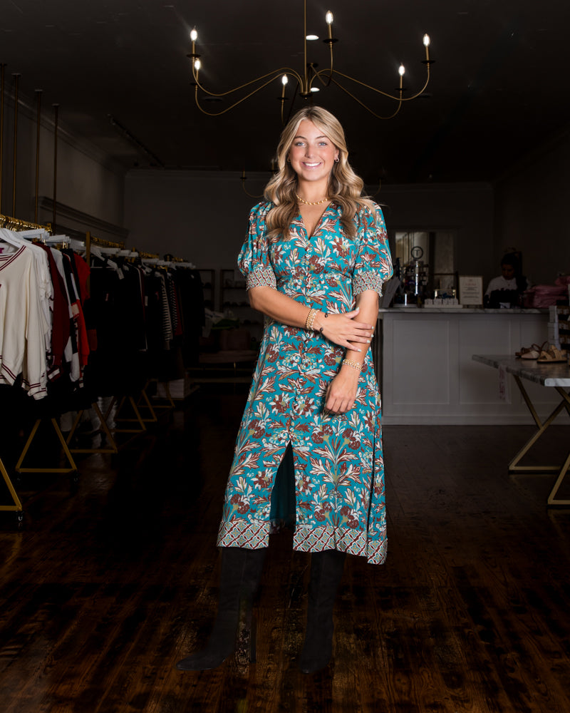 Reese Dress - Grandeur Turquoise