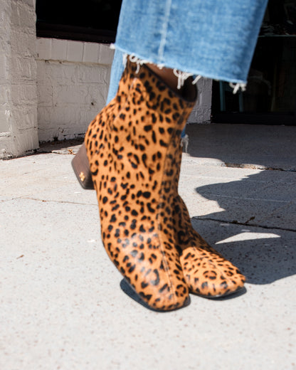 Sam Edelman Paige Ankle Boot - Leopard Brahma Hair Leather