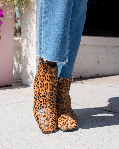 Sam Edelman Paige Ankle Boot - Leopard Brahma Hair Leather