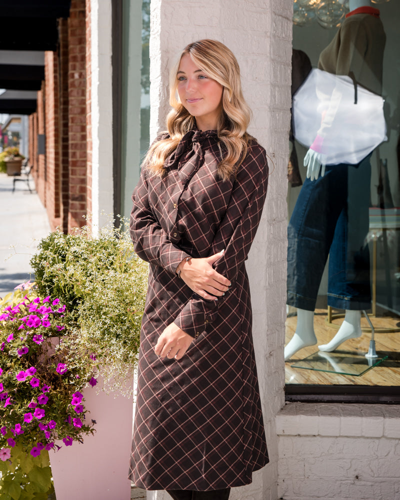 Autumn Plaid Blouse - Cocoa Plaid