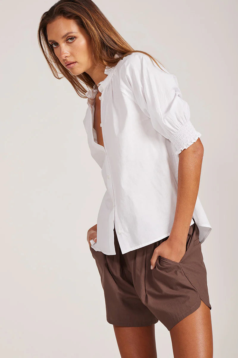 Isabelle Smock Top - White
