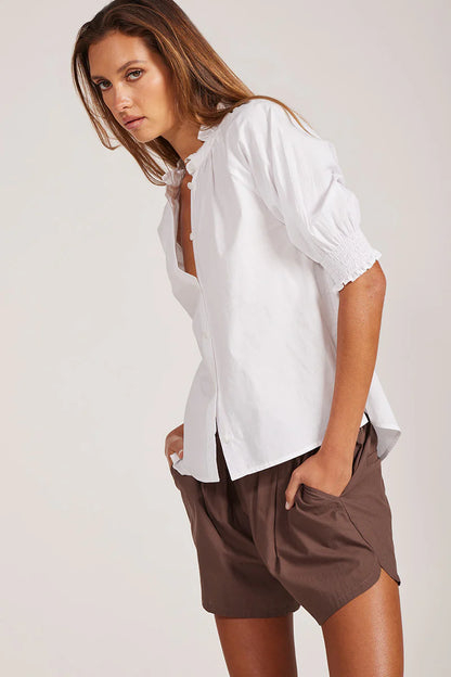 Isabelle Smock Top - White