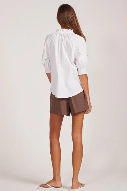 Isabelle Smock Top - White
