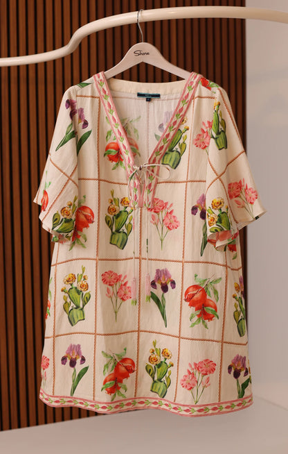 Carmen Mini Dress - Desert Flower